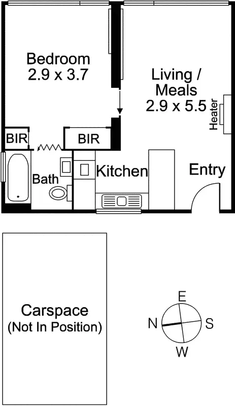 Floorplan of Homely apartment listing, 1/77 Park Street, South Yarra VIC 3141
