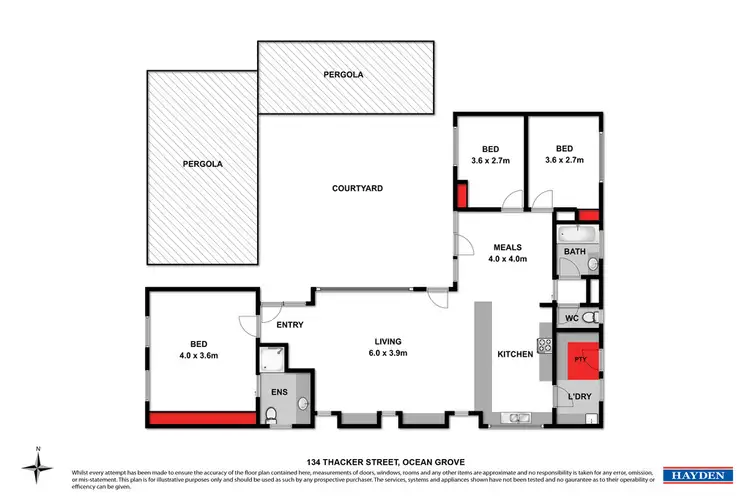Floorplan of Homely house listing, 134 Thacker Street, Ocean Grove VIC 3226