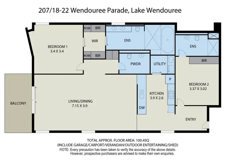 Floorplan of Homely house listing, 207/18-22 Wendouree Parade, Lake Wendouree VIC 3350