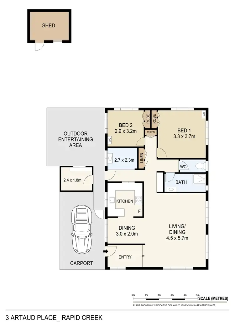 Floorplan of Homely house listing, 3 Artaud Place, Rapid Creek NT 810
