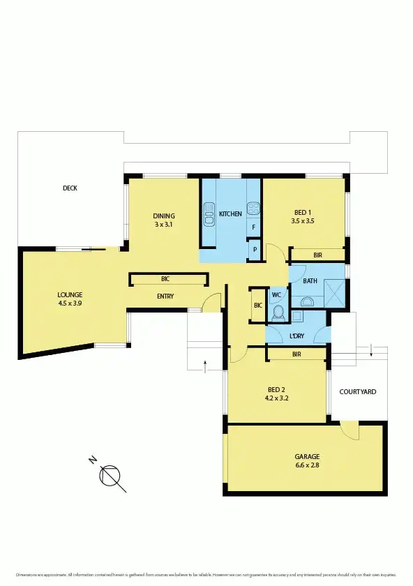 Floorplan of Homely unit listing, 2/18 Foam Court, Torquay VIC 3228