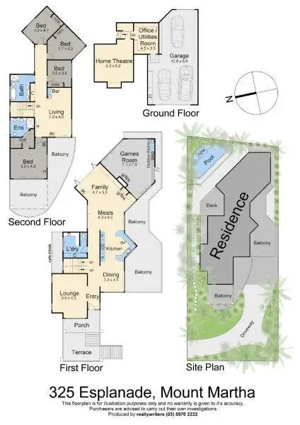 Floorplan of Homely house listing, 325 Esplanade, Mount Martha VIC 3934