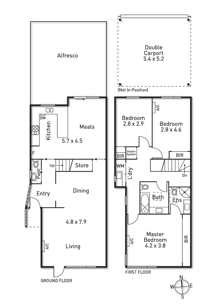 Floorplan of Homely townhouse listing, 1/18 Payne Street, Caulfield North VIC 3161