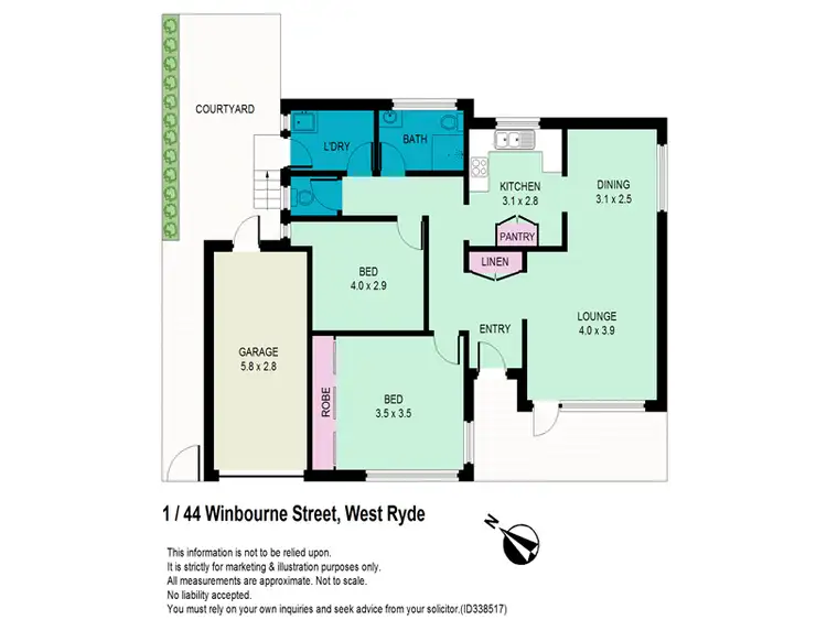 Floorplan of Homely villa listing, 1/44-46 Winbourne Street, West Ryde NSW 2114
