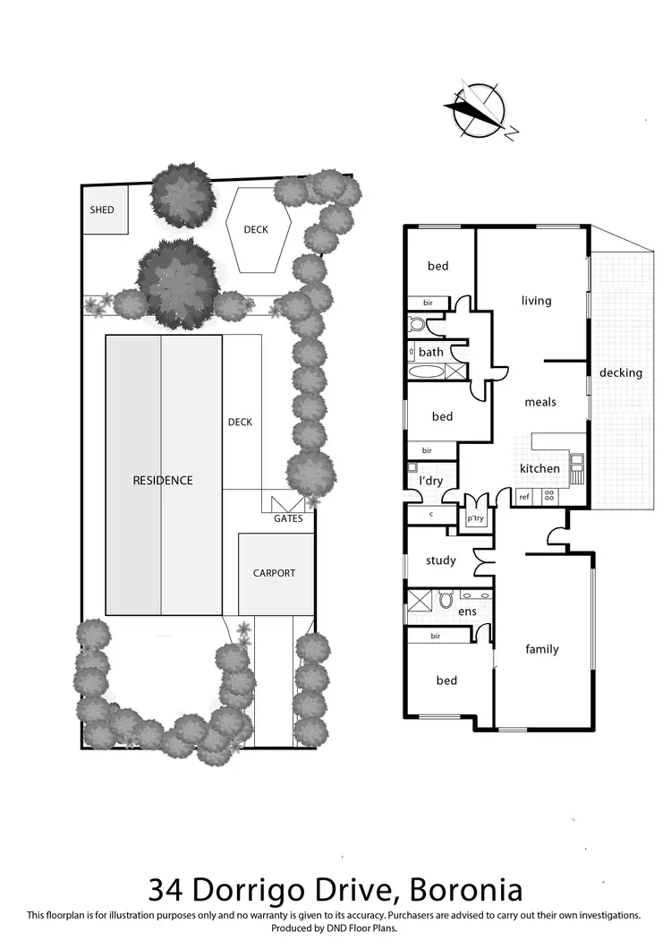 Floorplan of Homely house listing, 34 Dorrigo Drive, Boronia VIC 3155