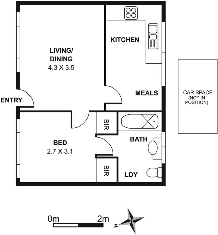 Floorplan of Homely apartment listing, 2/25 Brixton Street, Flemington VIC 3031