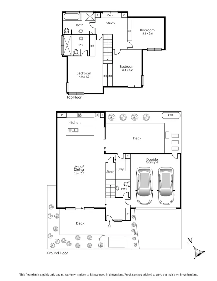 Floorplan of Homely townhouse listing, 17A Ivan Avenue, Edithvale VIC 3196