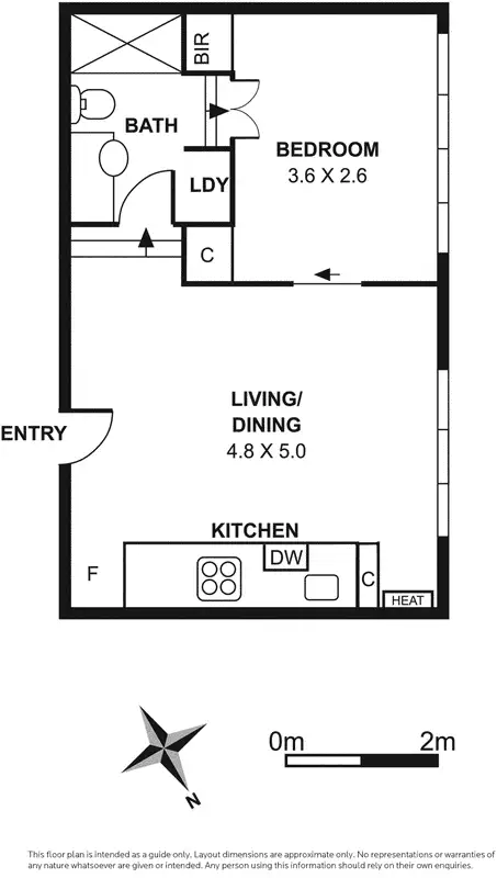 Floorplan of Homely apartment listing, 509/115 Swanston Street, Melbourne VIC 3000
