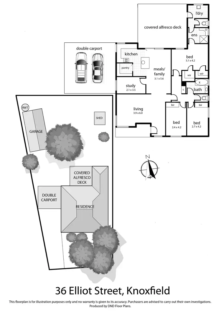 Floorplan of Homely house listing, 36 Elliot  Street, Knoxfield VIC 3180