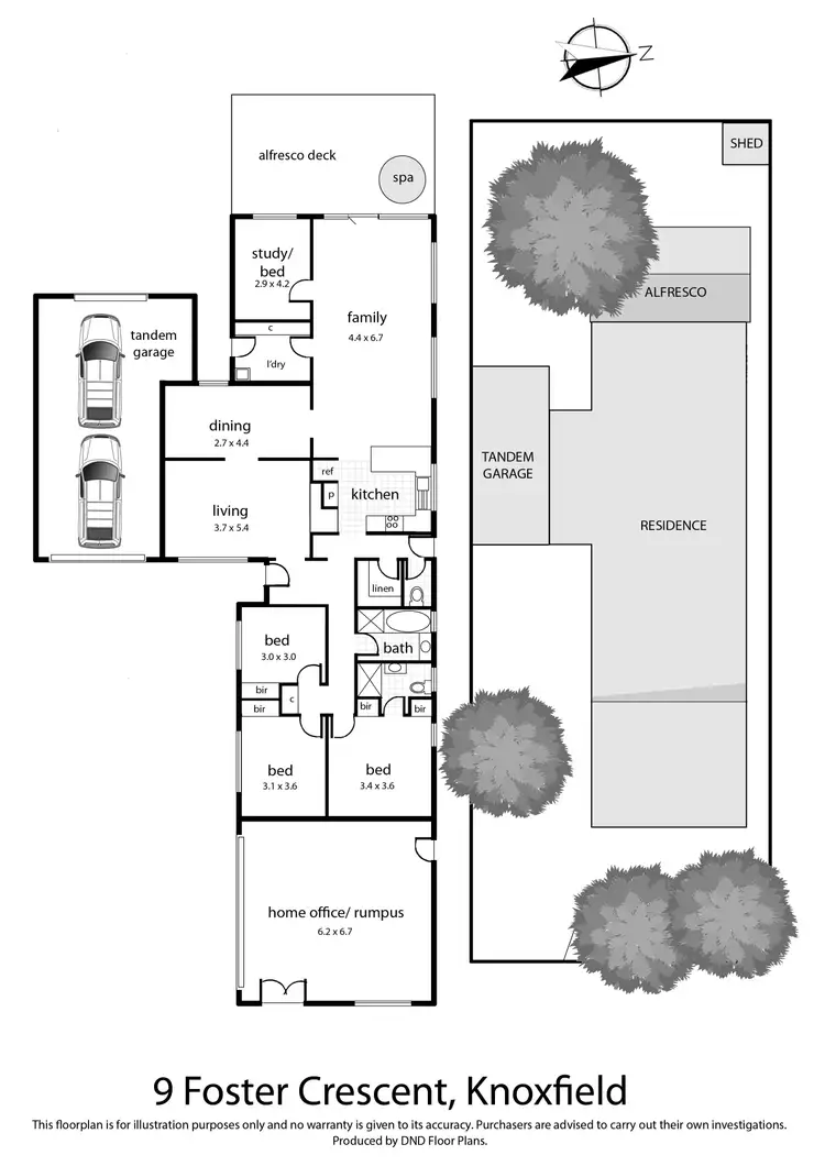 Floorplan of Homely house listing, 9 Foster Crescent, Knoxfield VIC 3180