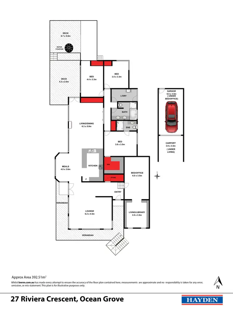 Floorplan of Homely house listing, 27 Riviera Crescent, Ocean Grove VIC 3226