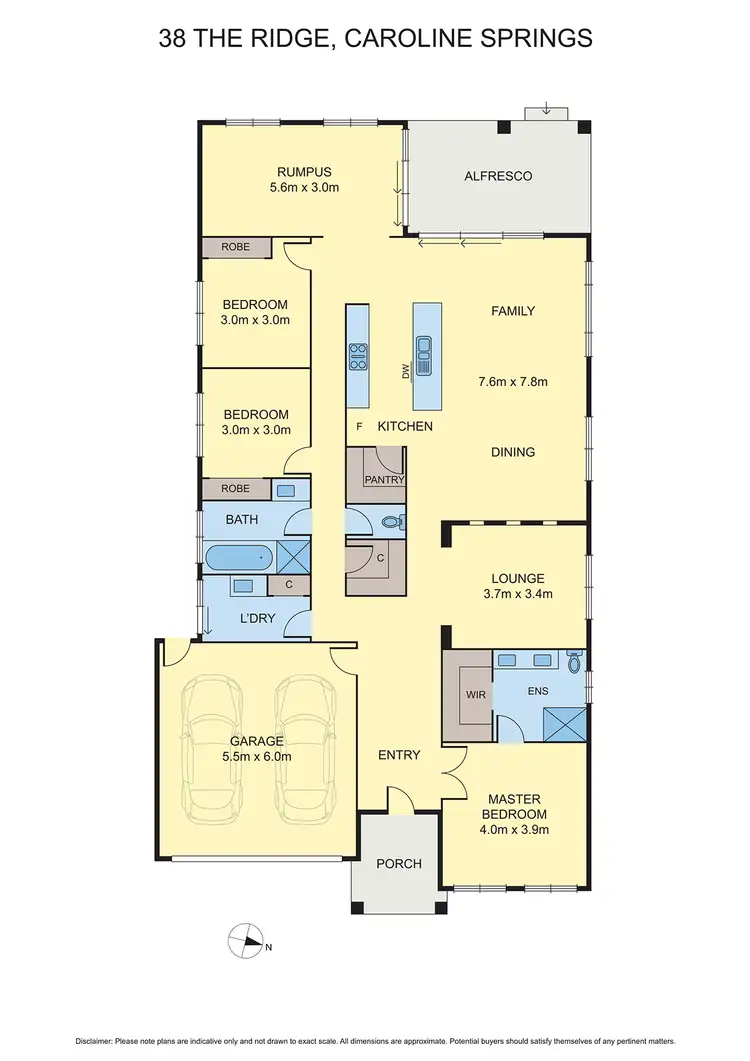 Floorplan of Homely house listing, 38 The Ridge, Caroline Springs VIC 3023