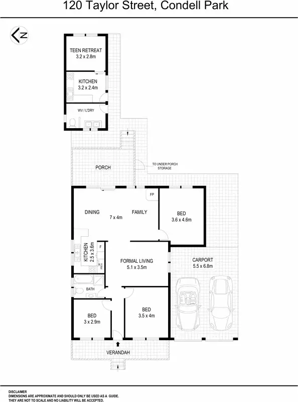 Floorplan of Homely house listing, 120 Taylor Street, Condell Park NSW 2200