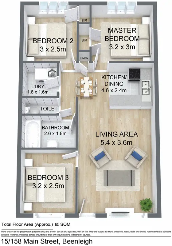 Floorplan of Homely unit listing, 15/158 Main Street, Beenleigh QLD 4207