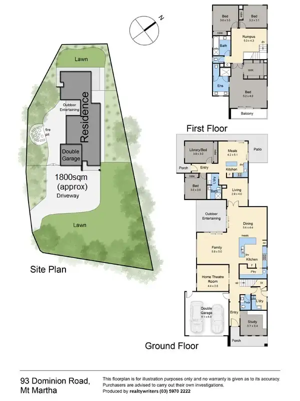 Floorplan of Homely house listing, 93 Dominion Road, Mount Martha VIC 3934