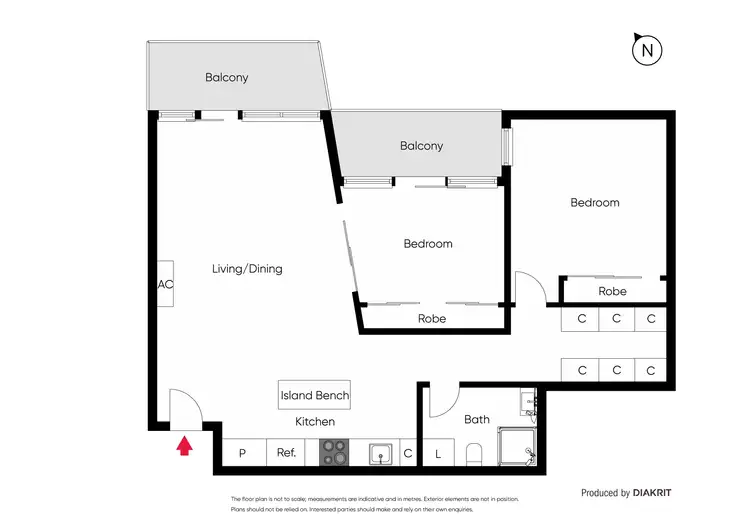 Floorplan of Homely apartment listing, 306/19 Pickles Street, Port Melbourne VIC 3207