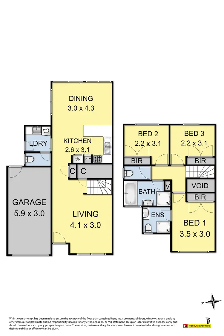 Floorplan of Homely townhouse listing, 5/28-36 Ozzimo Drive, Hillside VIC 3037
