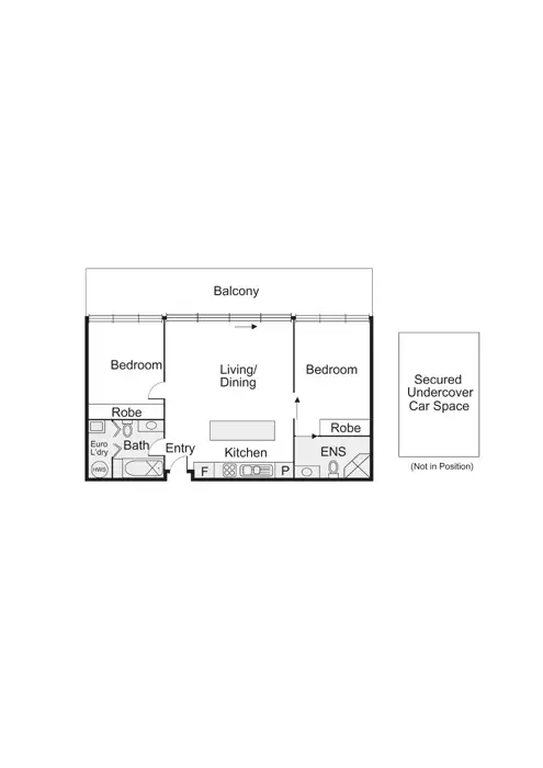 Floorplan of Homely apartment listing, 602/52 Nott Street, Port Melbourne VIC 3207
