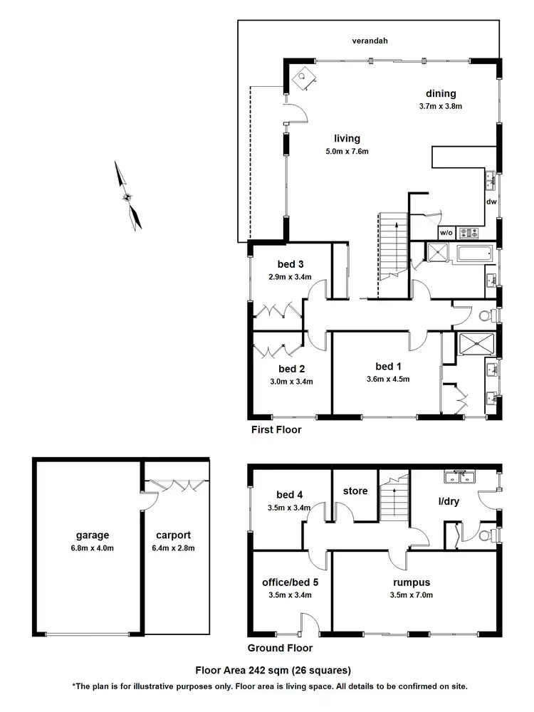 Floorplan of Homely house listing, 3-5 Brunning Street, Upwey VIC 3158