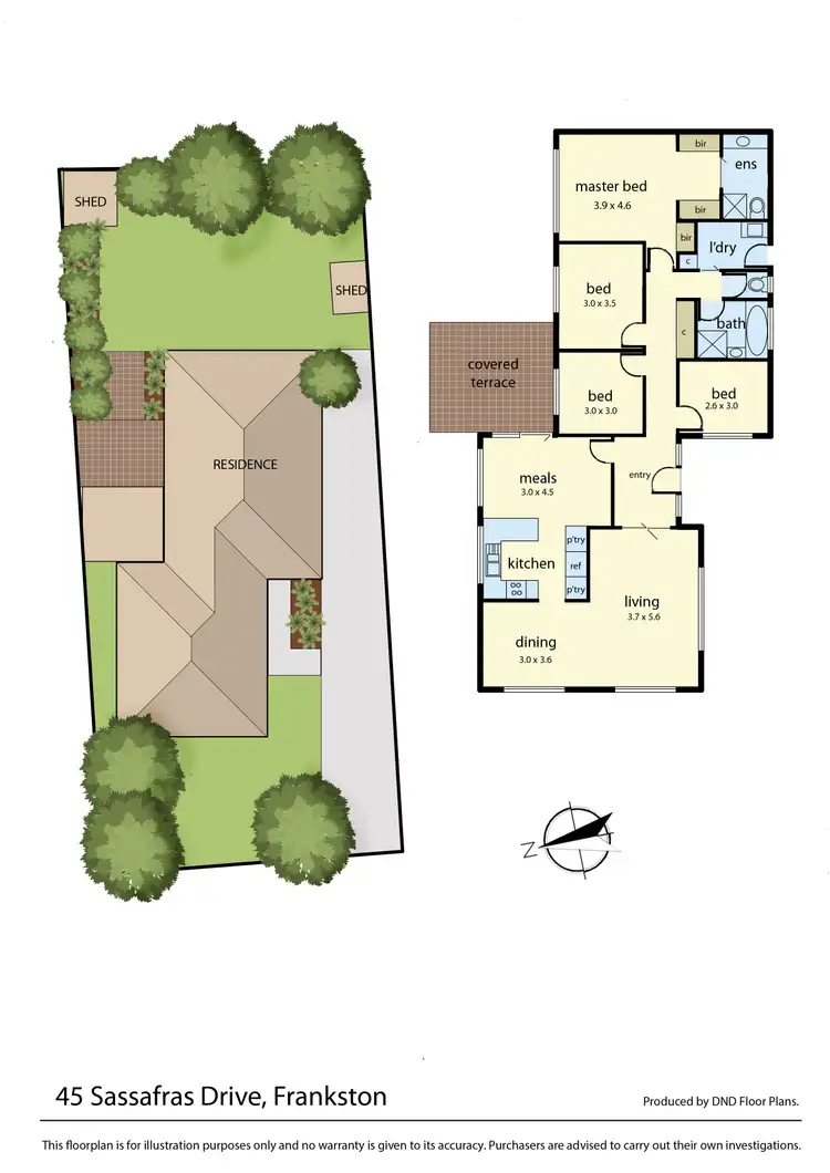 Floorplan of Homely house listing, 45 Sassafras Drive, Frankston VIC 3199