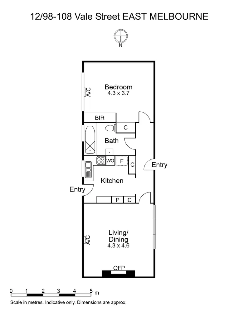 Floorplan of Homely flat listing, 12/98-108 Vale Street, East Melbourne VIC 3002