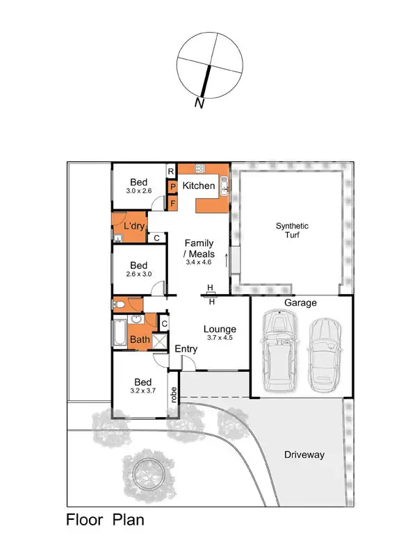 Floorplan of Homely house listing, 8 Parry Court, Mornington VIC 3931