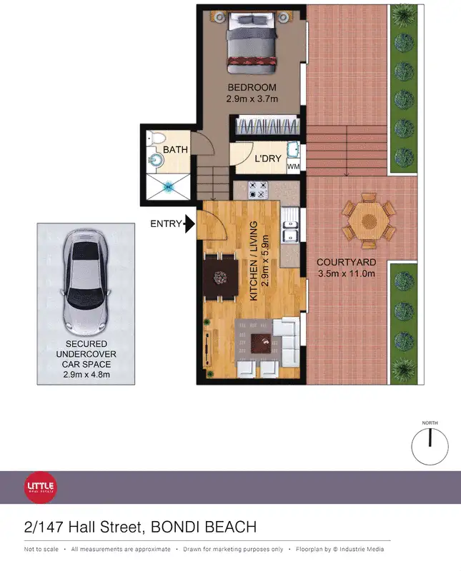Floorplan of Homely apartment listing, 2/147 Hall Street, Bondi Beach NSW 2026
