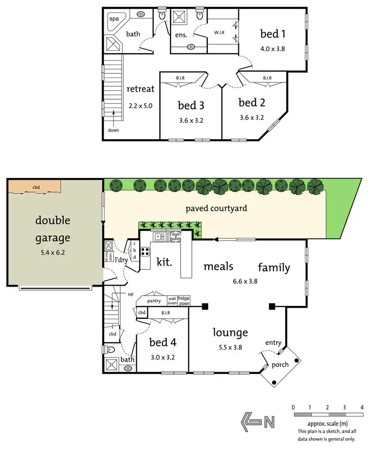 Floorplan of Homely townhouse listing, 5/405-409 Manningham Road, Doncaster VIC 3108