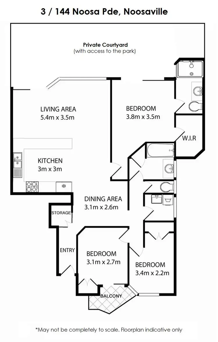 Floorplan of Homely unit listing, 3/144 Noosa Parade, Noosaville QLD 4566