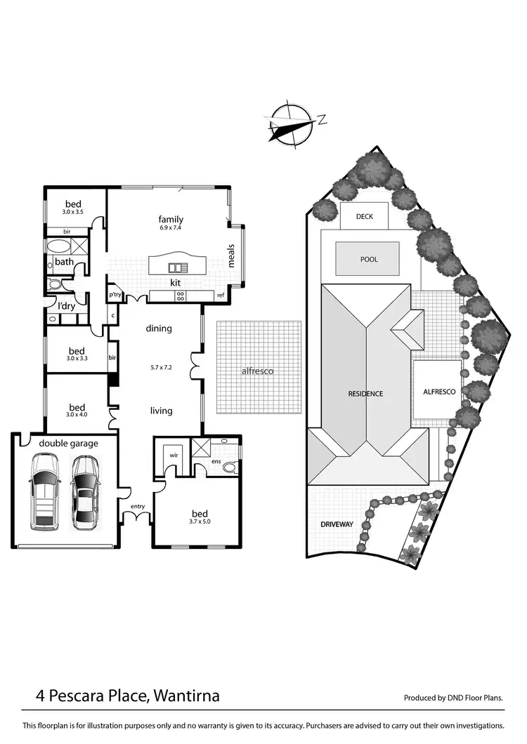 Floorplan of Homely house listing, 4 Pescara Place, Wantirna VIC 3152