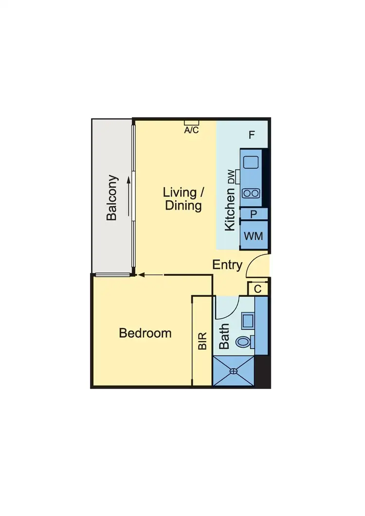 Floorplan of Homely apartment listing, 1001/32 Bray Street, South Yarra VIC 3141