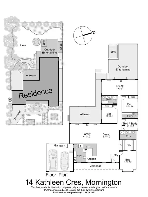 Floorplan of Homely house listing, 14 Kathleen Crescent, Mornington VIC 3931