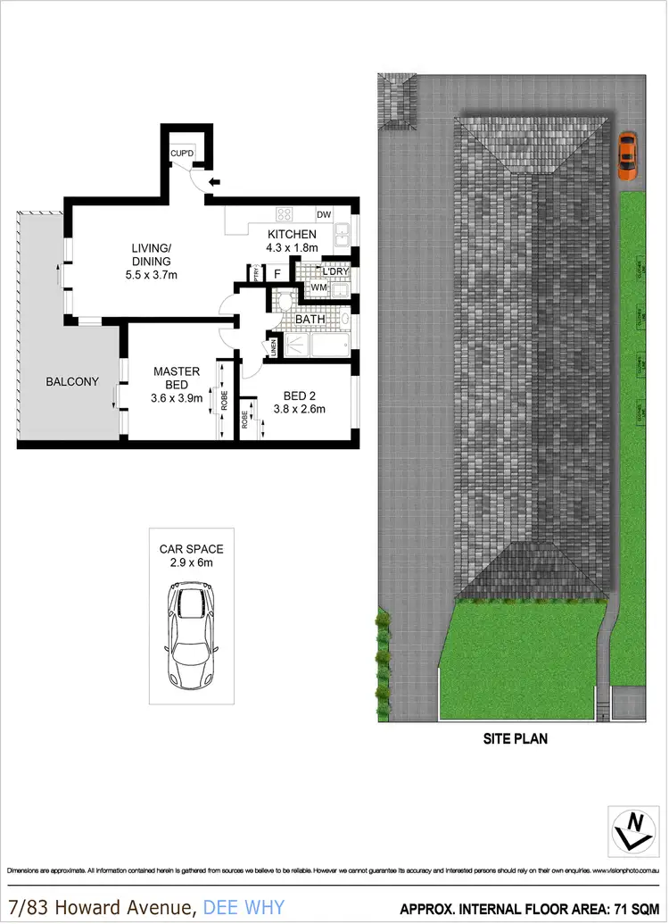 Floorplan of Homely apartment listing, 7/83 Howard Avenue, Dee Why NSW 2099