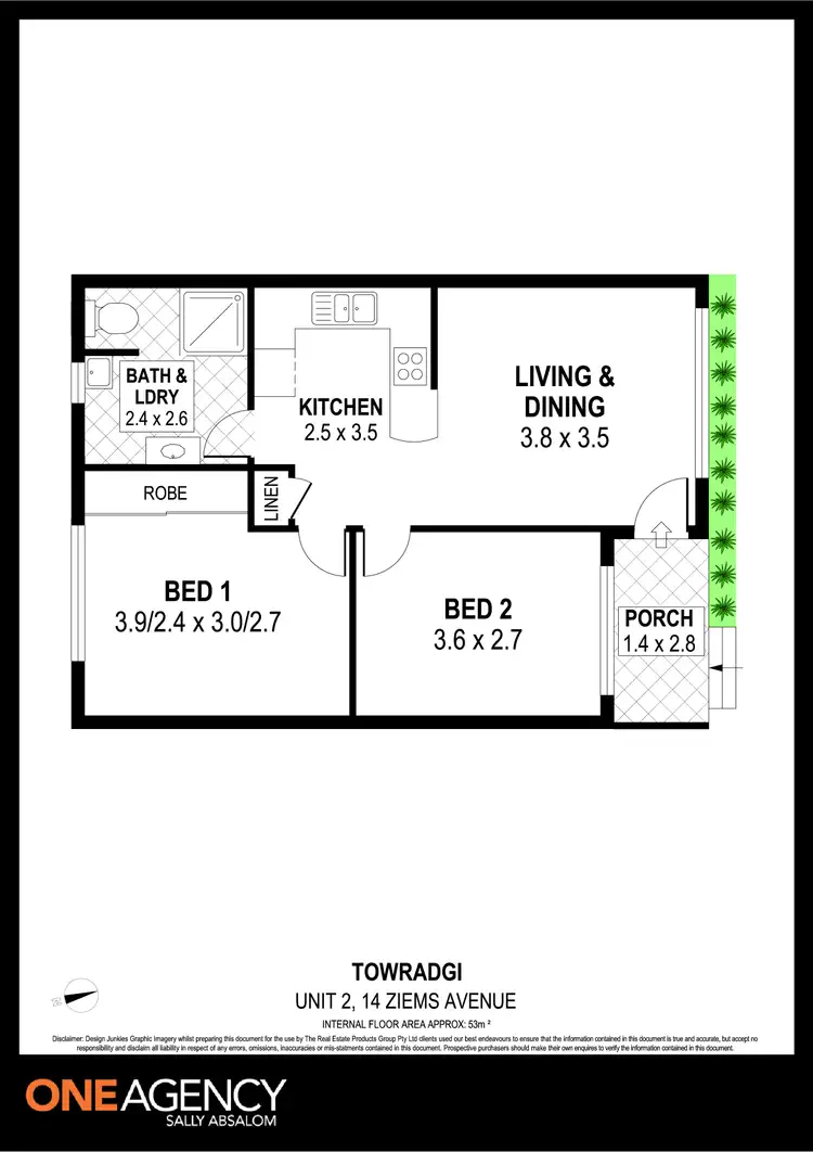 Floorplan of Homely apartment listing, 2/14 Ziems Avenue, Towradgi NSW 2518