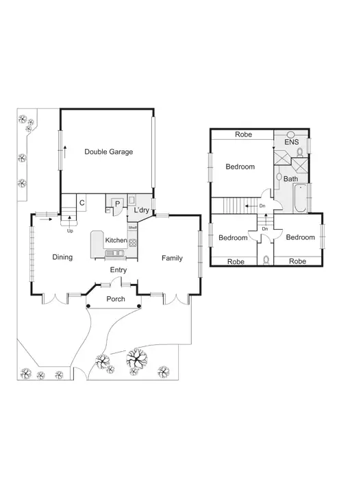 Floorplan of Homely townhouse listing, 1/20 Grandview Avenue, Beaumaris VIC 3193