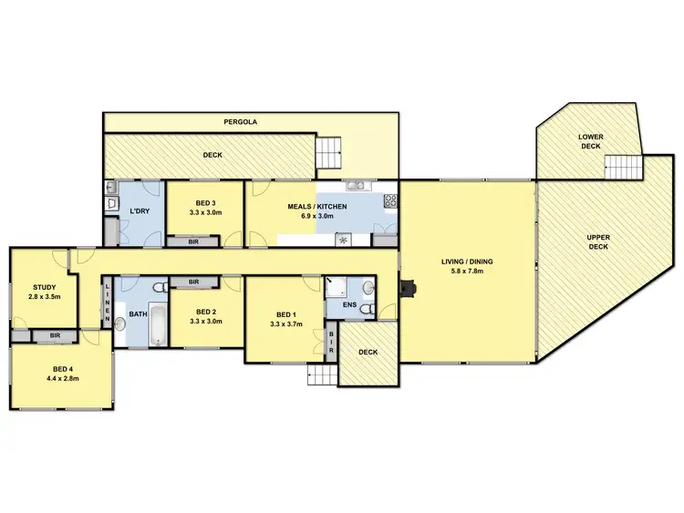 Floorplan of Homely house listing, 43 Pickworth Drive, Anglesea VIC 3230