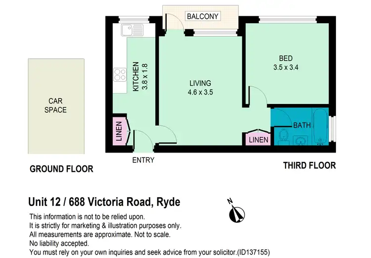 Floorplan of Homely unit listing, 12/688 Victoria Road, Ryde NSW 2112