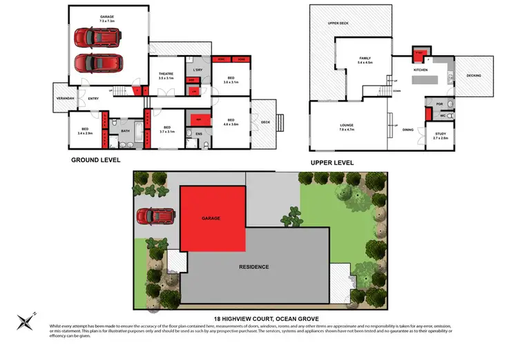 Floorplan of Homely house listing, 18 Highview Court, Ocean Grove VIC 3226