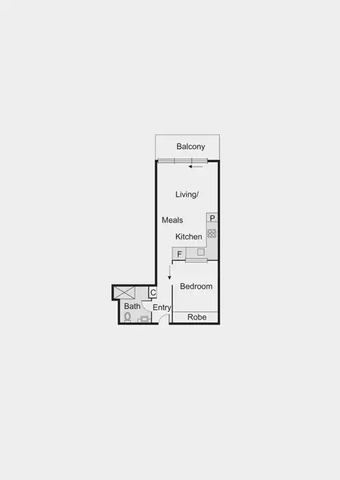 Floorplan of Homely apartment listing, 132/70 Nott Street, Port Melbourne VIC 3207