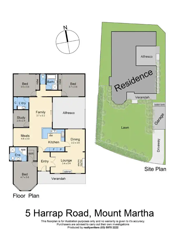 Floorplan of Homely house listing, 5 Harrap Road, Mount Martha VIC 3934