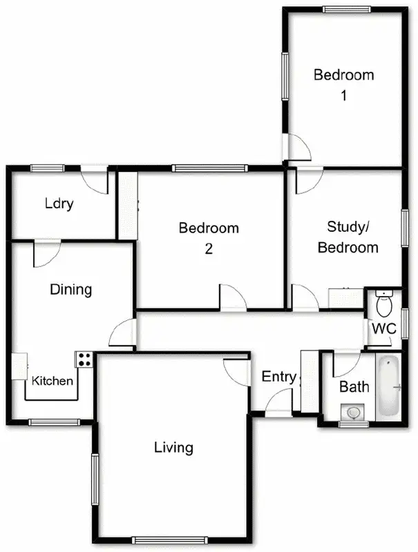Floorplan of Homely semi-detached listing, 32 Hannan Crescent, Ainslie ACT 2602