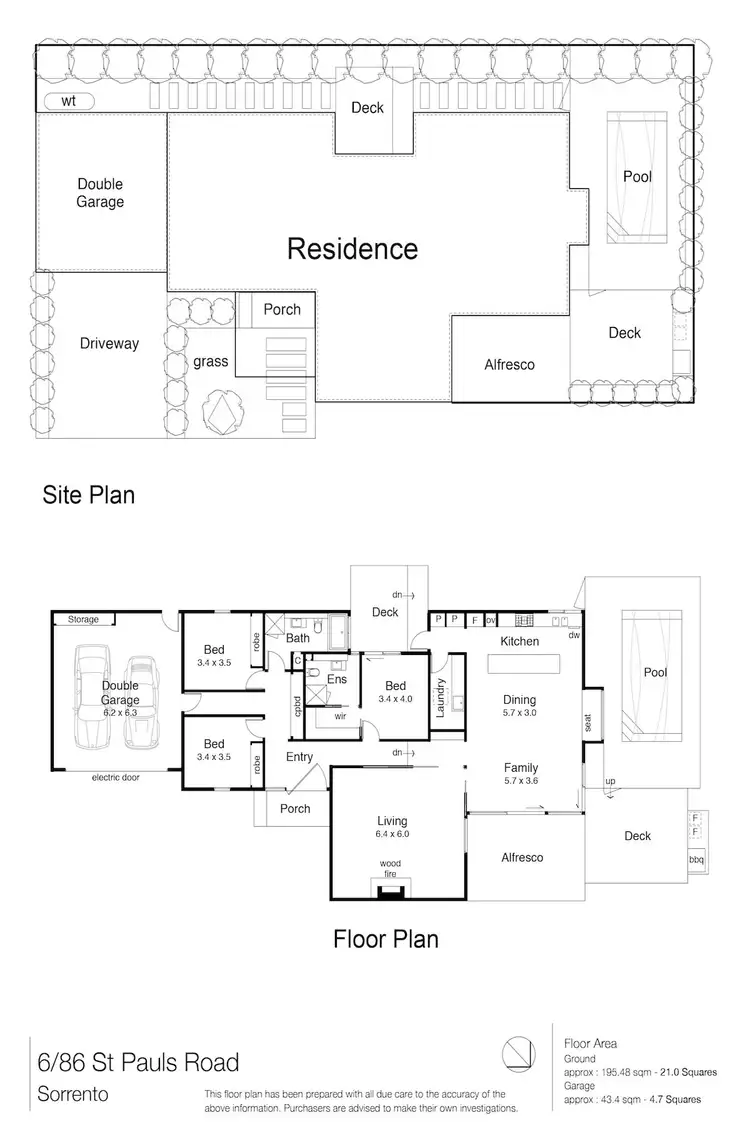 Floorplan of Homely villa listing, 6/86 St Pauls Road, Sorrento VIC 3943