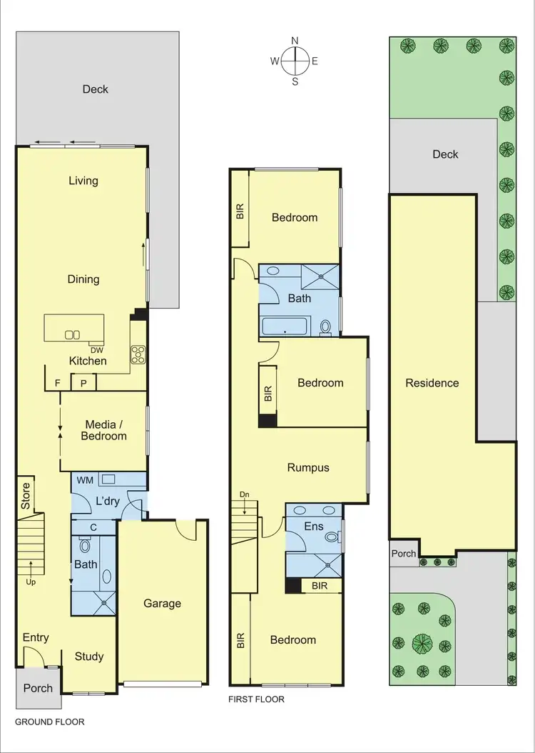 Floorplan of Homely townhouse listing, 12A Grey Street, Caulfield South VIC 3162