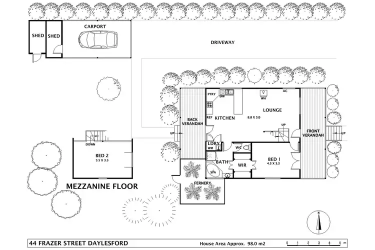 Floorplan of Homely house listing, 44 Frazer Street, Daylesford VIC 3460