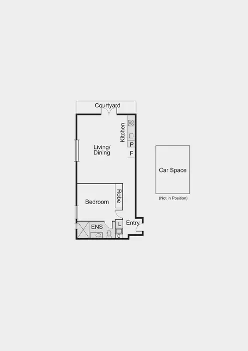 Floorplan of Homely apartment listing, G01/50 Dow Street, Port Melbourne VIC 3207