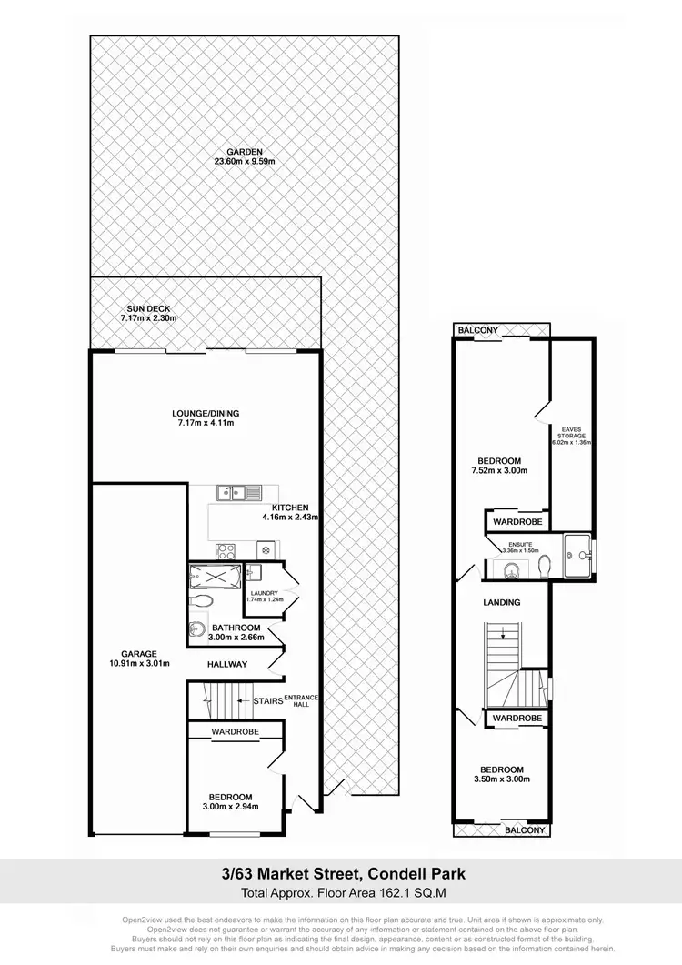 Floorplan of Homely townhouse listing, 3/63 Market Street, Condell Park NSW 2200