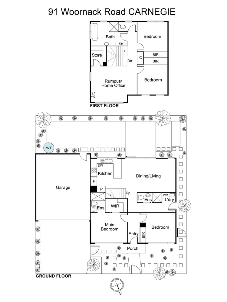 Floorplan of Homely house listing, 91 Woornack Road, Carnegie VIC 3163