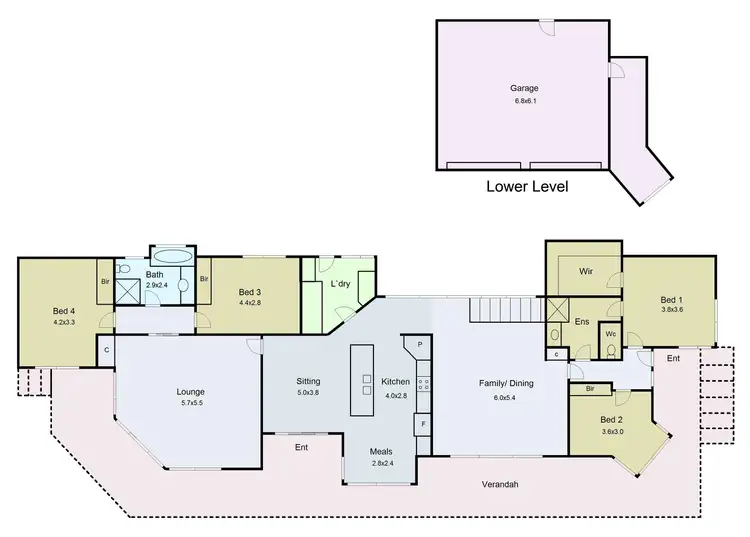 Floorplan of Homely house listing, 44 Carramar Drive, Invermay VIC 3352