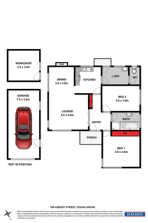Floorplan of Homely house listing, 160 Asbury Street, Ocean Grove VIC 3226