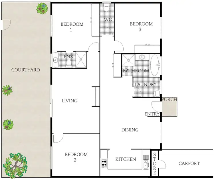 Floorplan of Homely townhouse listing, 27/43 Kirkland Circuit, Macgregor ACT 2615